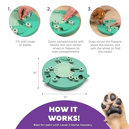 Outward Hound Nina Ottosson Dog Worker Green Interactive Treat Puzzle Dog Toy
