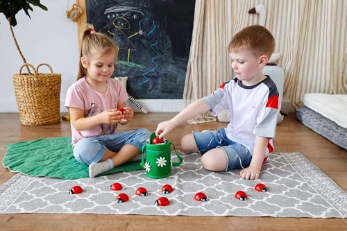 Impulse Ladybird Counting,Educational Montessori Concept,Counting Toy for Children Wooden Educational Toy for Children 2, 3, 4, 5 Years,Learning Numbers, Fine Motor Skills Develop Wooden Toy Numbers