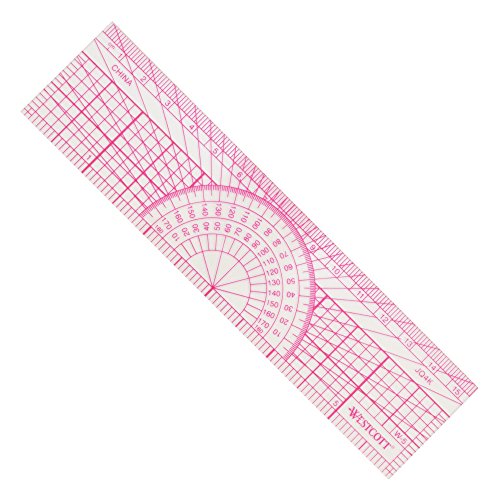 Westcott 6" Transparent Protractor Ruler