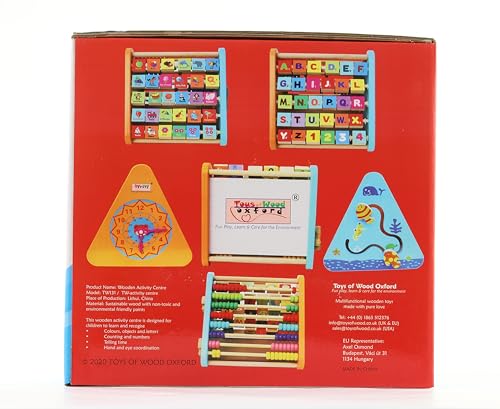 TOWO Wooden Activity Centre Triangle Toys - flip flop Alphabet Blocks