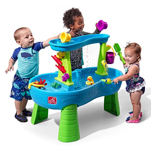 Step2 Rain Showers Splash Pond Toddler Water Table, Outdoor Kids Water Sensory Table, Ages 1.5+ Years Old