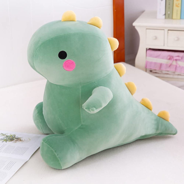 OUKEYI Cute Stuffed Dinosaur Toy Plush Doll Soft Stuffed Animals Dino Plushie Soft Birthday Gifts for Kids Girls Boys pink 8 inch (Green