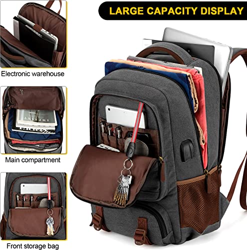 Vintage Canvas Laptop Backpack