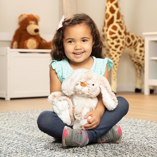 Melissa & Doug Burrow Bunny Teddy, Teddy Bear Soft Toys for Girls, Cuddly Toy Rabbit Teddy