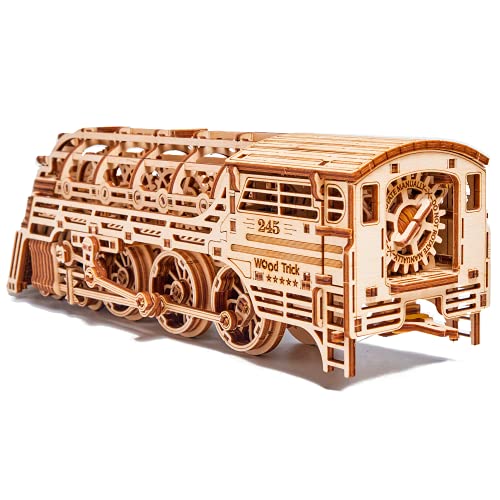 Wood Trick Atlantic Express Train 3D Wooden Puzzles for Adults and Kids to Build