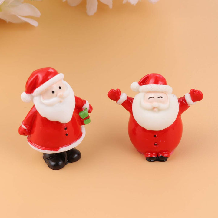 10PCS Mini Santa Claus Ornaments for Christmas