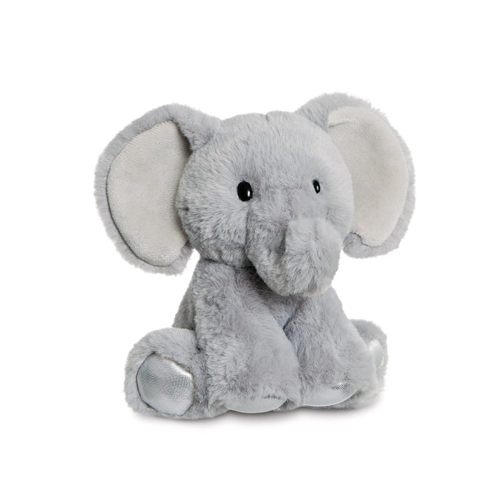 Aurora, 61410, Glitzy Tots Elephant, 6In, Soft Toy, Grey and Silver