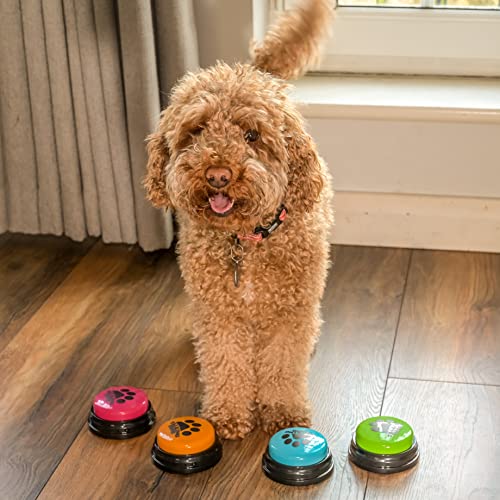 Talking Paws - Recordable Training Buttons for Dogs, Puppy & Pets. Free Stickers. Train Your Dog Easily To Press Buzzers And Voice What They Want To Do. The Perfect Present For Your Pet.