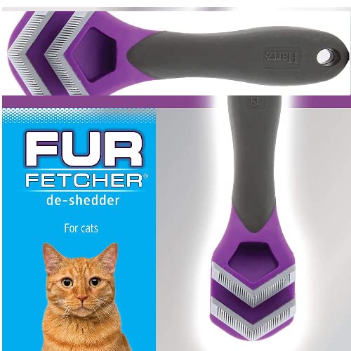 Posh Pooch Deshedding Cat Brush Tool, Bladeless Deshedding Malting Cat Deshedder Kitten Brush Tool To Remove Loose Hair & Help Cat Shedding & Malting, Safe Alternative to Sharp Blades