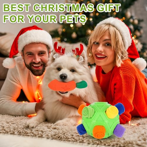 TWOPER Dog Toys Interactive Snuffle Ball and Puzzle Toy for Any Size Dogs, Encourages Natural Foraging Skills, Dog Enrichment Toys for Training and Stress Relief, Machine Washable