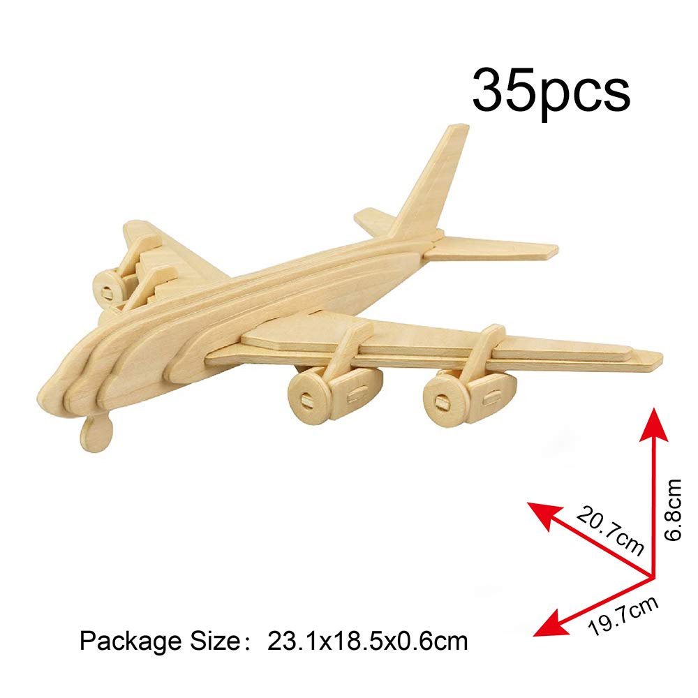 Georgie Porgy 3D Wooden Puzzles DIY Models Kits for Kids Dinosaur Airplane Woodcraft
