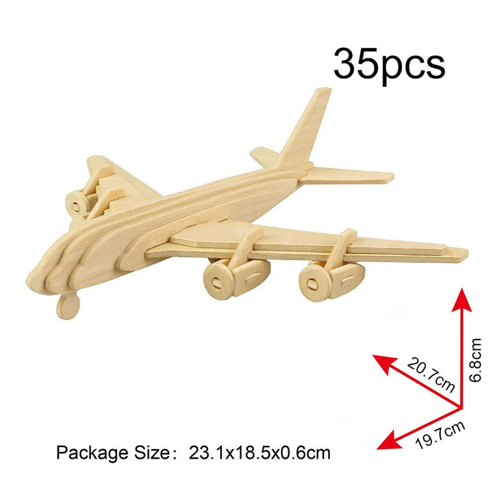 Georgie Porgy 3D Wooden Puzzles DIY Models Kits for Kids Dinosaur Airplane Woodcraft