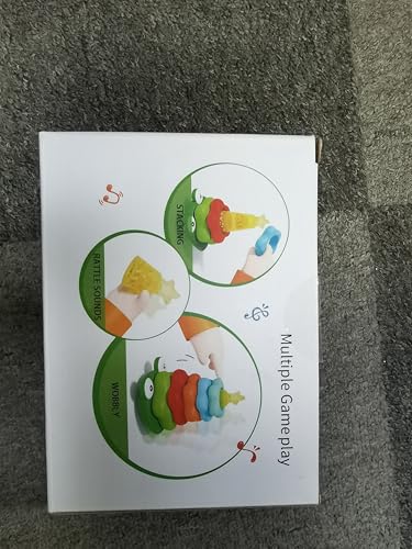 Montessori Stacking Toys for Toddlers - Rings & Blocks Rattle