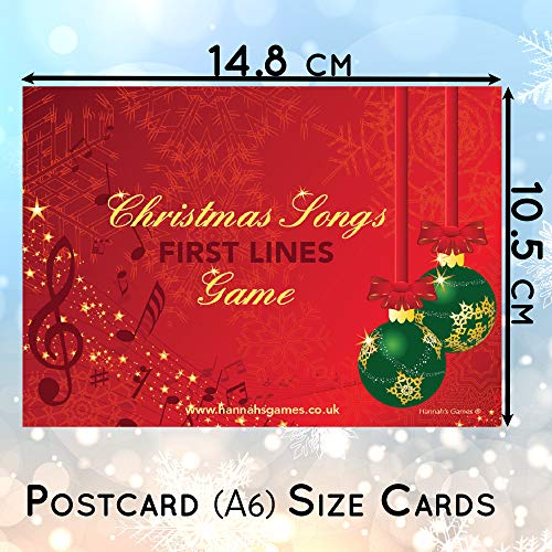 Christmas Songs First Letters Quiz Cards