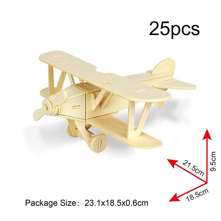 Georgie Porgy 3D Wooden Puzzles DIY Models Kits for Kids Dinosaur Airplane Woodcraft
