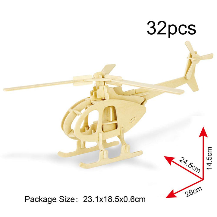 Georgie Porgy 3D Wooden Puzzles DIY Models Kits for Kids Dinosaur Airplane Woodcraft