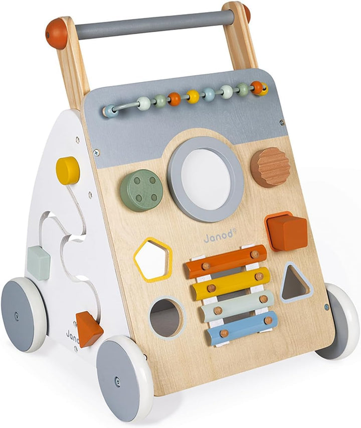 Multi-Activity Cart - Wooden Push-In Walking Trolley