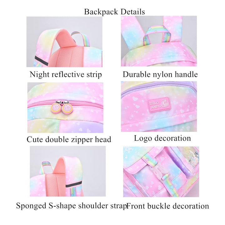 Gradient Purple Casual Daypack for Girls & Teens