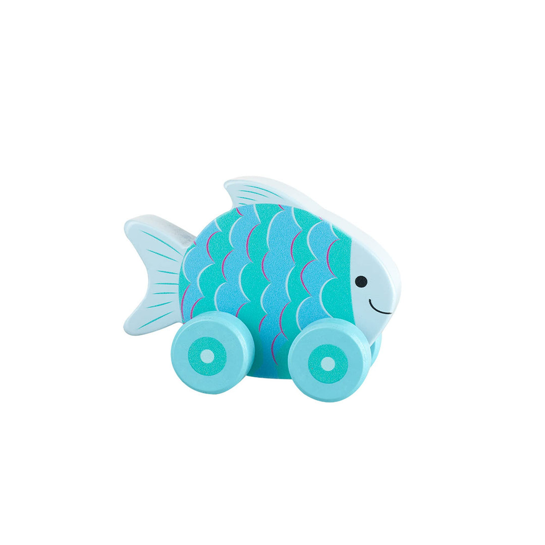 Fish Push Toy Animal Vehicles - Wooden Toys 1 Year Old