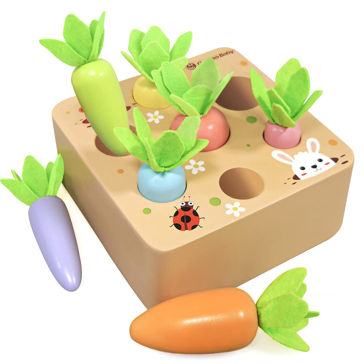 Macron Carrot Harvest Game Educational Shape Sorting Toys