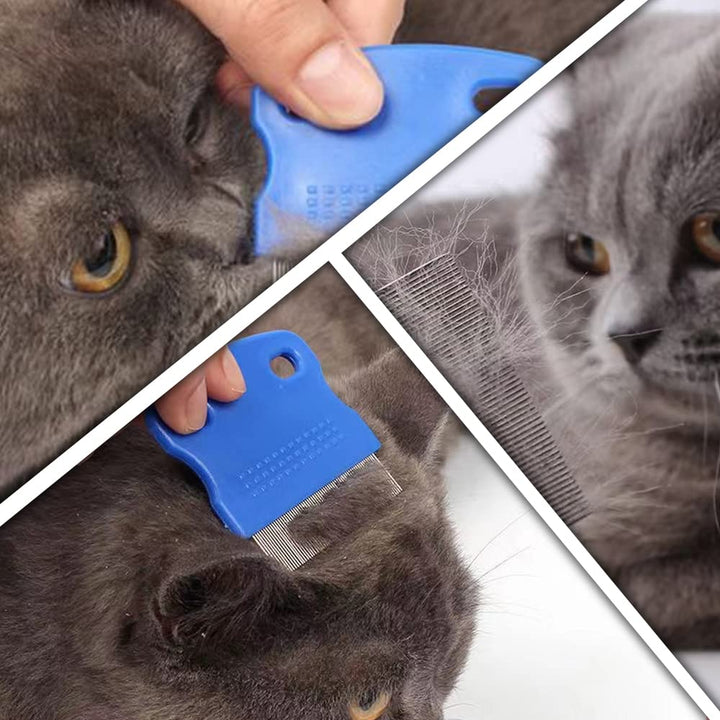 6 Pcs Pet Flea Combs, Dog Cat Combs, Hair Removal Massaging Shell Combs, Pet Combs for Removal Dandruff, Hair Stain(Random Colour)