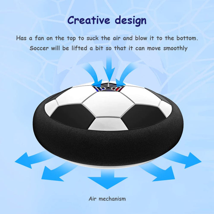 TODARRUN Kids Toys LED Hover Football,Gifts for Boys Girls 3 4 5 6 7 8-12 Year Old Toys,Air Power Soccer Ball Indoor Outdoor Game