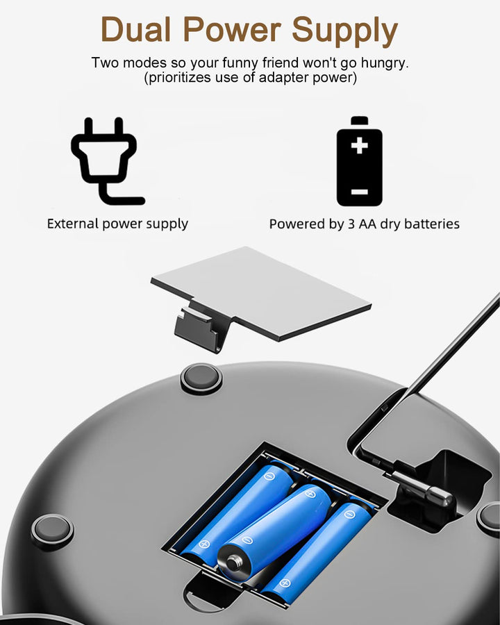 Automatic Cat Feeder, 4L Cat Feeder Automatic with Timer and Cat Bowl, Cat Food Dispenser Anti-blocking and Dual Power Supply