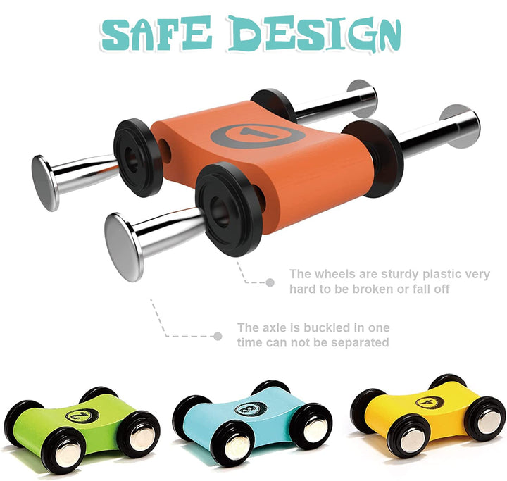 TOP BRIGHT Wooden Car Ramp Toys for 1 2 Year Old Boy Gifts