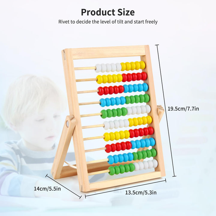 Wooden Abacus Maths Toys, Kids Learning Toy, Early Educational Toy Developmental Toy Arithmetic Calculating Counting Frames