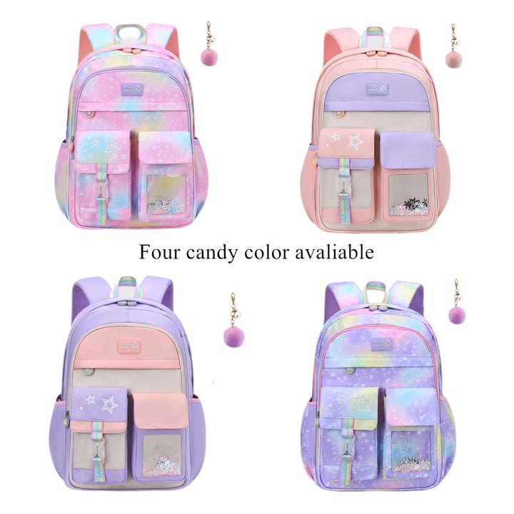 Gradient Purple Casual Daypack for Girls & Teens