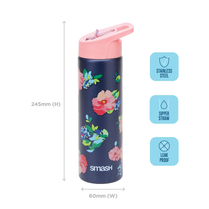 750ml Rose Flip Top Stainless Steel Bottle