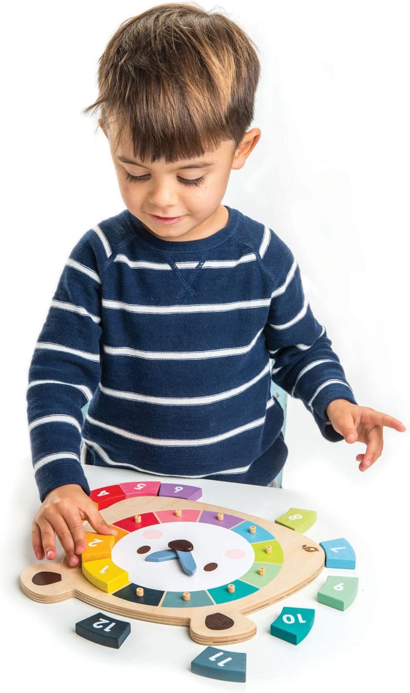 Tender Leaf Bear Colours Clock by Tenderleaf Toys - Learning Bugs UK