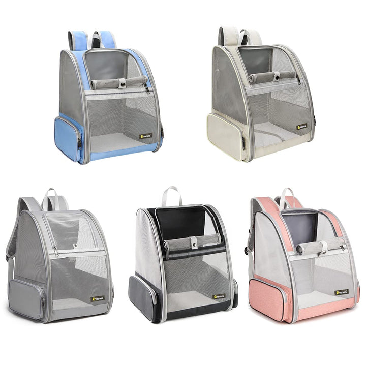 Texsens Innovative Traveler Bubble Backpack Pet Carriers for Cats and Dogs (Grey)