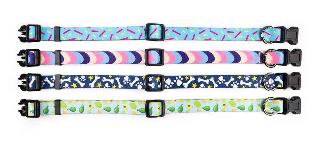 COSYHOMELONDON Dog Collar with Bohemia Floral Tribal Geometric Patterns - Soft Ethnic Style Collar Adjustable for Small Medium dogs(Geometric D, m)