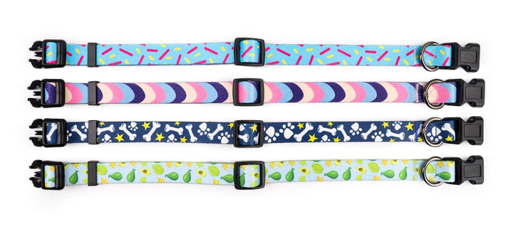 COSYHOMELONDON Dog Collar with Bohemia Floral Tribal Geometric Patterns - Soft Ethnic Style Collar Adjustable for Small Medium dogs(Geometric D, m)