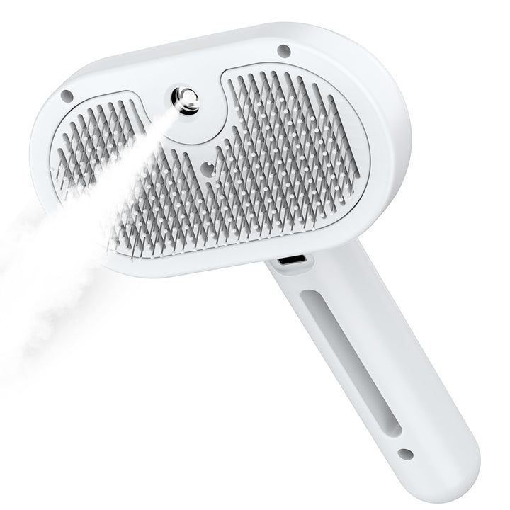 SweetNook Spray Cat Brush, Self Cleaning Dog Grooming Brush, Easy To Clean, Remove Static Flying Hair Steam Grooming Brush for Cats