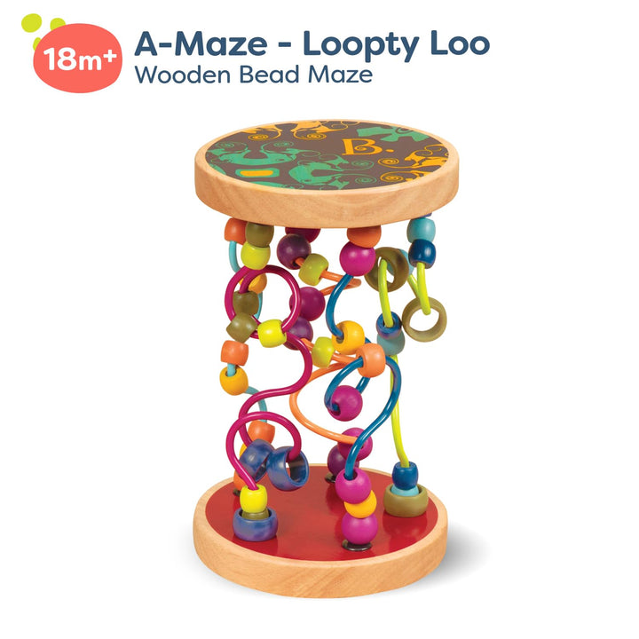2 in 1 Educational Baby Colorful Routes Wooden Baby Toys