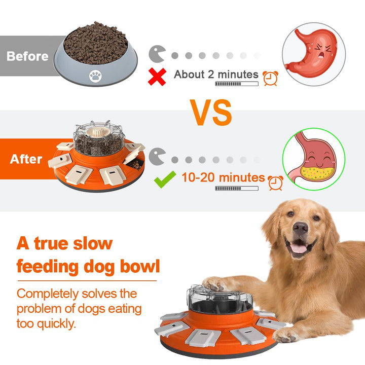 CAROZEN Dog Puzzle Toys, Interactive Dog Toys for Boredom, Dog Treat Toy for Dogs Training Funny Feeding, Treat Dispenser for Large/Small/Medium Dogs, Improve Your Dog's Intelligence