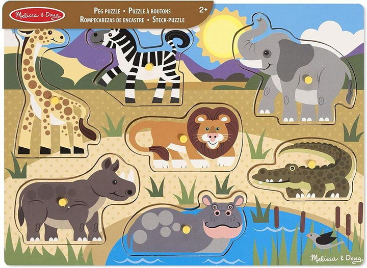 Safari Peg Boards for Children Learning Toys