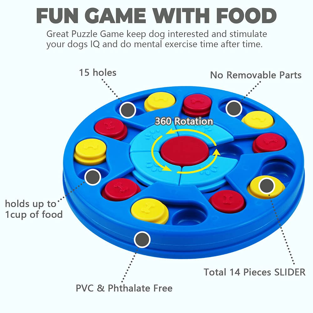 Yoboeew Dog Puzzle Toys Interactive Dog Toy for Puppy IQ Stimulation &Treat Training Dog Games Treat Dispenser for Smart Dogs