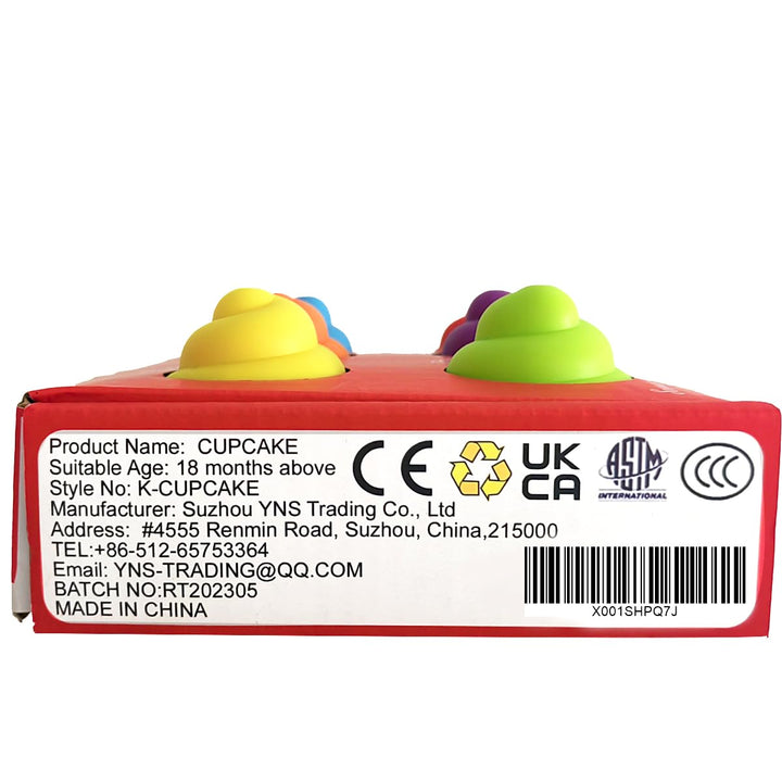 Cupcake Toddler Learning Colors and Shape Sorting Toys