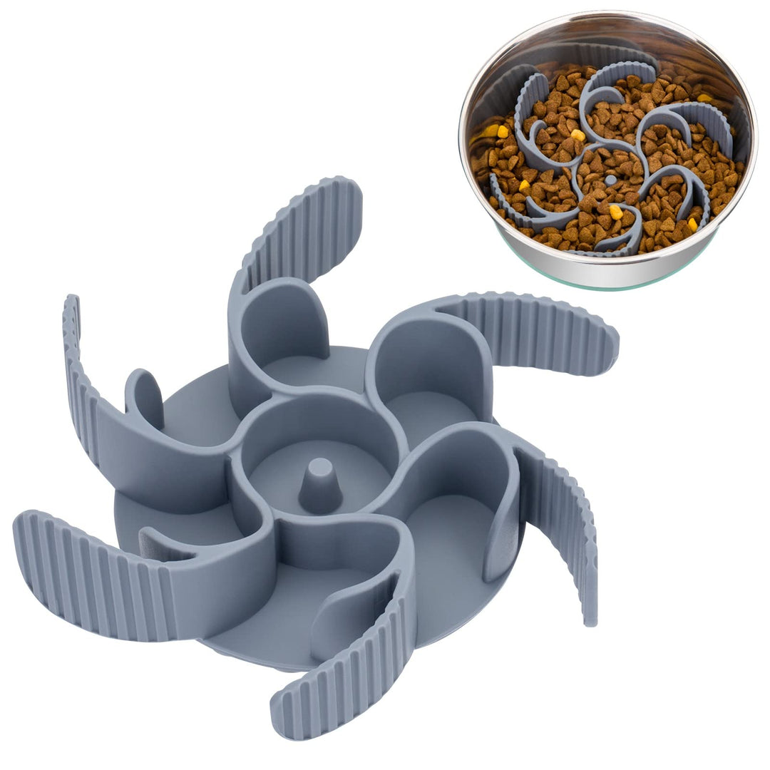 Keegud Slow Feeder Dog Bowls Insert [36 Octopus Suction Cups] Super Firm Eating Bowl [Cuttable]