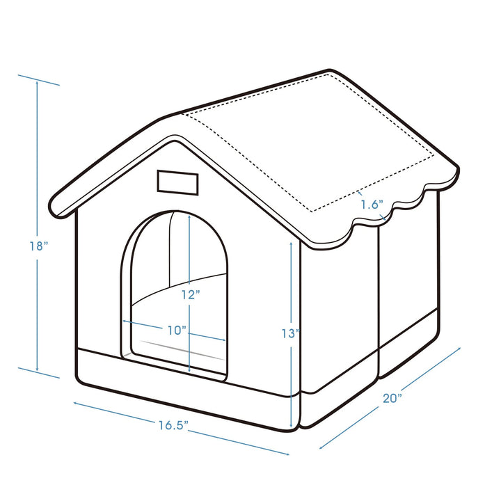 Jiupety Dog House Indoor, L Size Indoor Dog House for Medium Dog, Warm Cave Sleeping Nest Bed for Cats and Dogs, Brown