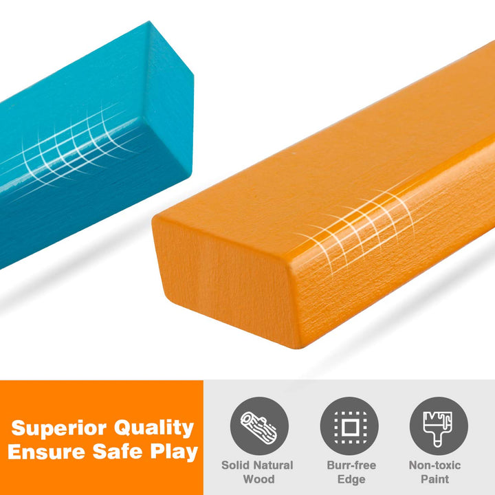 Coogam Wooden Blocks Stacking Game with Storage Bag