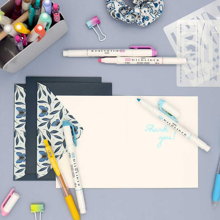 14pc Dual Tip Highlighter & Gel Pen Set - Assorted Colors