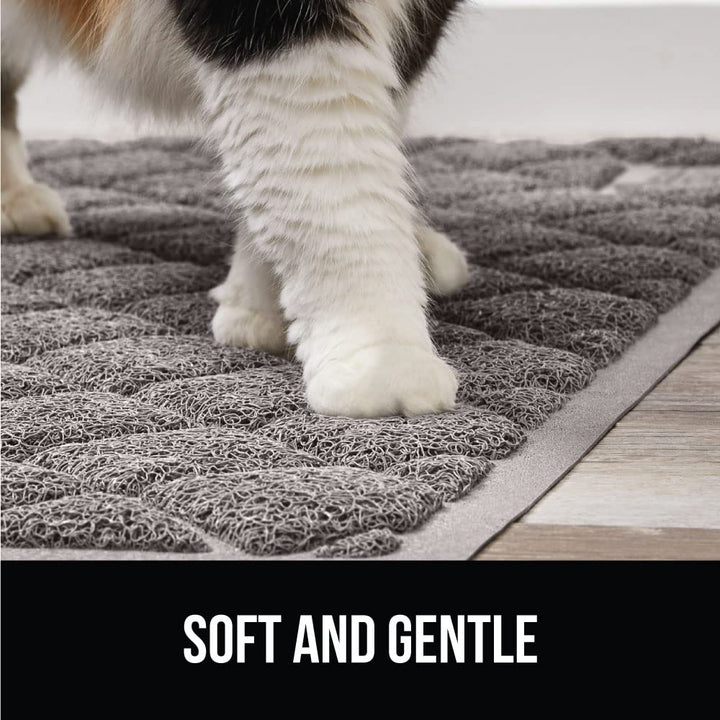 The Original Gorilla Grip Water Resistant Cat Litter Box Trapping Mat 35x23, Easy Clean