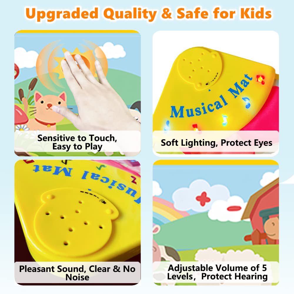 Baby Musical Mats with 25 Music Sounds, Musical Toys Child Floor