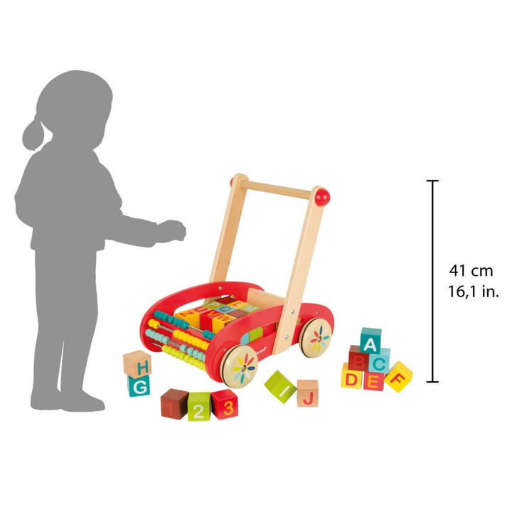 Abc Buggy Wooden Walker for Children