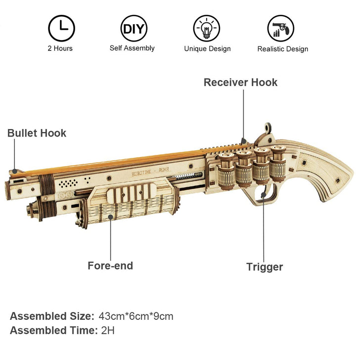 ROKR 3D Wooden Puzzle, Mechanical Model Kits to Build, Laser Cut Model Building Kits For Teen and Adult