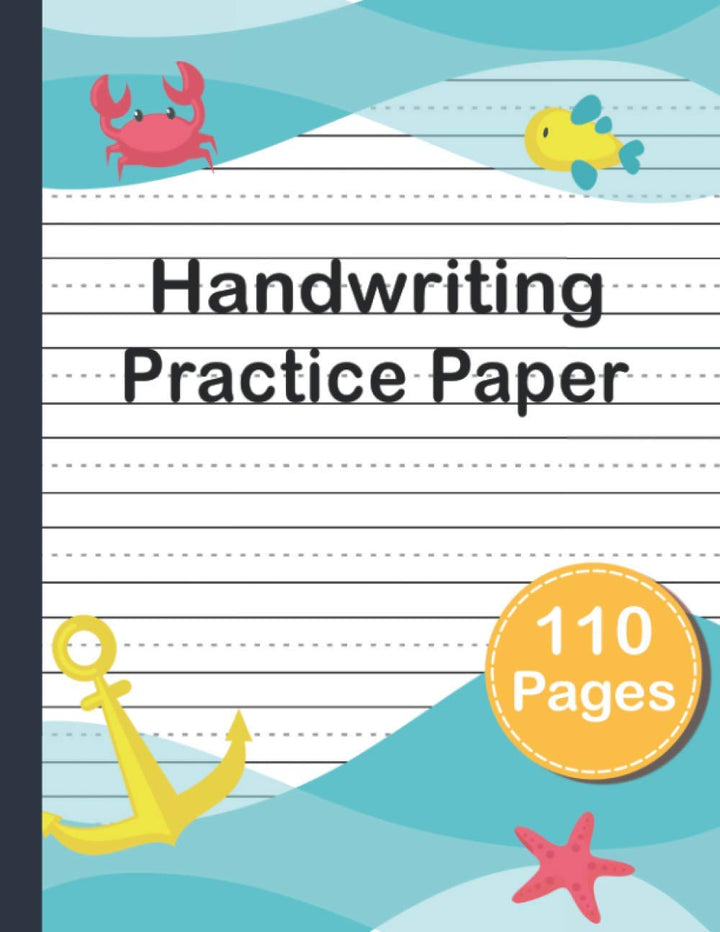 Handwriting Practice: Lined Pages with Dotted Midline for Kids